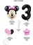 Siyah Rakam Balonlu Mini Fare Balon Set Minnie Mouse Balon Set 2