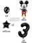 Siyah Rakam Balonlu Mickey Mouse Siyah Balon Seti Mini Fare Temalı 2