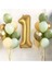 102CM Altın Rakam Balonlu 17'li Balon Seti 1