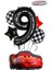 Siyah Rakam Balonlu Şimşek Mcqueen Balon Seti Arabalar (Cars) 1
