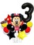 Siyah Rakam Balonlu Mini Fare Balon Set Minnie Mouse Balon Set 1