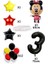 Siyah Rakam Balonlu Mini Fare Balon Set Minnie Mouse Balon Set 2