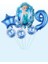 Frozen Elsa Mavi Rakamlı Balon Seti Konfetili Şeffaf Balonlu Karlar Kraliçesi Elsalı Balon Seti 1