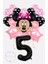 Siyah Rakam Balonlu Mini Fare Balon Set Minnie Mouse Balon Set 1