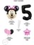 Siyah Rakam Balonlu Mini Fare Balon Set Minnie Mouse Balon Set 2