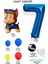 Mavi Rakam Balonlu Paw Patrol Karakterleri Balon Karşılama Seti Pençe Çetesi 2