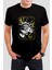 Özgürlük Heykeli Baskılı Siyah Tişört C931 1