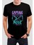 Gaming Mode Baskılı Siyah Tişört C854 1