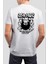 Bilardo Topu Baskılı Beyaz Tişört C893 1