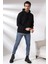 Şardonlu Kapüşonlu Sweatshirt 19125 Siyah 1