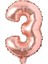 Rose Gold Rakam Folyo Balon 100 cm 40 inç Büyük Boy 1