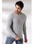 Compact Penye Likralı Regular Fit Uzun Kol Pis V Yaka T-Shirt 19698 Grimelanj 2