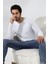 Compact Penye Likralı Regular Fit Uzun Kol V Yaka T-Shirt 19647 Beyaz 3