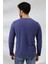 Compact Penye Likralı Regular Fit Uzun Kol V Yaka T-Shirt 19647 Indigomelanj 4