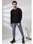 Compact Penye Likralı Regular Fit Uzun Kol V Yaka T-Shirt 19647 Siyah 1