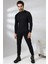 Yarım Balıkçı Kaşkorse Sweatshirt 20362 Siyah 1