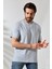 Erkek Pamuklu Penye Kompakt Bisiklet Yaka Comfort Fit Basic T-Shirt 21751 Buz Mavi 2