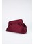 Shub Bags Bordo Asimetrik Çapraz Zincirli Saten Kadın Clutch Portföy 2