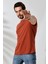 Erkek Pamuklu Penye Kompakt Bisiklet Yaka Comfort Fit Basic T-Shirt 21751 Taba 3
