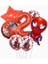 Örümcek Adam Balon Seti Rakam Balon Pullu Şeffaf Balon Spiderman Balon 1