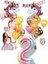 2li Unicorn Tema Gökkuşağı Rakam Balonlu Happy Birthday Banner Full Set 1