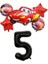 Şimşek Mcqueen Arabalar Cars Temalı Rakam Balonlu 6'lı Set 1