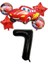 Şimşek Mcqueen Arabalar Cars Temalı Rakam Balonlu 6'lı Set 1