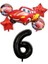Şimşek Mcqueen Arabalar Cars Temalı Rakam Balonlu 6'lı Set 1