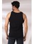 Erkek Regular Fit Pamuklu Esnek Atlet 19551 Siyah 4