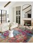 Limon Desenli Karışık Renkli Çiçekli Floral Geometrik Modern Dekoratif Halı Mıravıp222 4