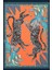 Turuncu Leopar Hayvan Desenli Modern Dekoratif Halı Mıravıp294 1