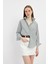Yeşil Oversize Çizgili Gömlek 1