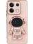 Xiaomi Redmi Için Not 13 5g Kılıf Galvanik Tpu Telefon Kapağı Astronot Katlanır Braket-Pembe (Yurt Dışından) 1