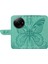 Xiaomi Redmi A3 Kılıf Swallowtail Çevirme Pu Deri Telefon Kapağı-Yeşil (Yurt Dışından) 2