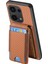 Xiaomi Redmi Note 13 Pro 4g Kılıf Ayarlanabilir Kickstand Deri Karbon Fiber Kapak-Kahverengi (Yurt Dışından) 4