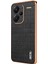 Azns For Xiaomi Redmi Note 13 Pro+5g Elektro Kaplama Kılıf Dokulu Pu+Tpu Telefon Kapağı-Siyah (Yurt Dışından) 1