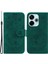 Xiaomi Redmi 13 5g/13 4g Kılıf Gül Çiçek Deri + Tpu Koruyucu Telefon Kapağı-Yeşil (Yurt Dışından) 1