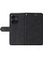 Xiaomi Redmi 13 5g/13 4g Kılıf Deri Folyo Çevirmeli Telefon Kapağı Kavisli Çizgi Baskılı-Siyah (Yurt Dışından) 5