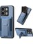 Xiaomi Poco X6 5g Kılıf Kickstand Kart Tutucu Deri Arka Kapak-Mavi Için (Yurt Dışından) 1