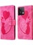 Xiaomi Redmi Için Not 13 5g Kılıf Kart Yuvaları ile Aşk Kalp Kedi Baskılı Deri Telefon Kapağı Stand-Rose (Yurt Dışından) 1