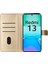 Xiaomi Redmi 13 5g/13 4g Telefon Kılıfı Için Çiçek Baskı Deri Cüzdan Kapak-Altın (Yurt Dışından) 3