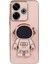 Xiaomi Redmi 13 5g/13 4g Kılıf Elektroliz Tpu Telefon Kapağı Sevimli Astronot Kickstand-Pembe (Yurt Dışından) 1