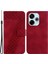 Xiaomi Redmi 13 5g/13 4g Kılıf 7 Şekilli Desenli Deri Koruma Telefon Kapağı-Kırmızı (Yurt Dışından) 1