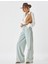 Yırtık Kot Pantolon Düşük Bel Düğmeli Bol Paça Pamuklu - Loose Straight Fit Jean 2