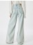 Yırtık Kot Pantolon Düşük Bel Düğmeli Bol Paça Pamuklu - Loose Straight Fit Jean 4