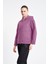 Kadın Fermuarlı Kapüşonlu Sweatshirt 24N-2126 2