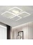 Avize - 60 cm Novem Kare Led Model- Beyaz Kasa - 3 Renk Kumandalı 2