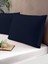 2'Li Pamuk Saten Yastık Kılıfı Lacivert 1