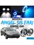 Renault Fluence 2009-2016 Uyumlu Üniversal Mercekli Angel Sis Farı Metal Su Geçirmez 76 mm Buz Mavi Halkalı Gündüz Farı Angel Eyes 2 Adet 1