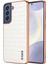 Azns Samsung Galaxy S21 Fe 5g Kılıf Timsah Dokulu Galvanik Deri Arka Telefon Kapağı-Beyaz (Yurt Dışından) 1